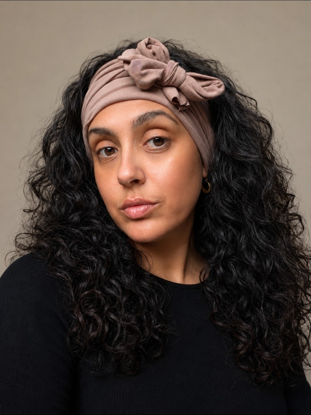 No.fox.to.give.lifestyle Knotted Headband for Women Or Men- Taupe
